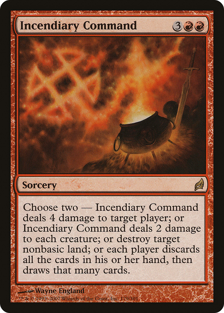 Incendiary Command (LRW-179) [Lorwyn] MTG Single Wizards of the Coast