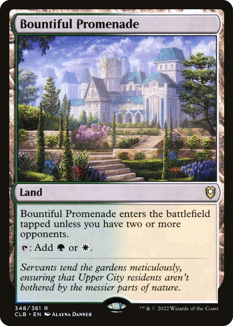 Bountiful Promenade (CLB-348) [Commander Legends: Battle for Baldur's Gate] Foil MTG Single Wizards of the Coast