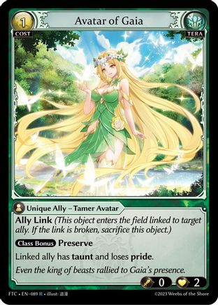 Avatar of Gaia (089) [Fractured Crown] Foil Grand Archive Single Weebs of the Shore