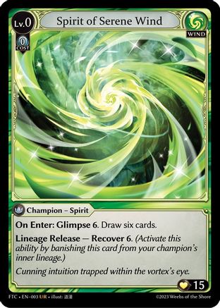 Spirit of Serene Wind (003) [Fractured Crown] Grand Archive Single Weebs of the Shore