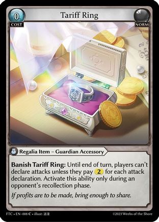 Tariff Ring (008) [Fractured Crown] Grand Archive Single Weebs of the Shore