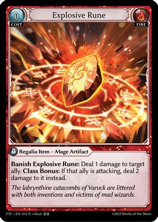 Explosive Rune (012) [Fractured Crown] Foil Grand Archive Single Weebs of the Shore