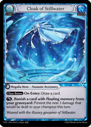 Cloak of Stillwater (016) [Fractured Crown] Foil Grand Archive Single Weebs of the Shore