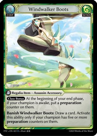 Windwalker Boots (021) [Fractured Crown] Foil Grand Archive Single Weebs of the Shore
