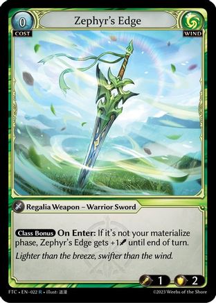 Zephyr's Edge (022) [Fractured Crown] Foil Grand Archive Single Weebs of the Shore