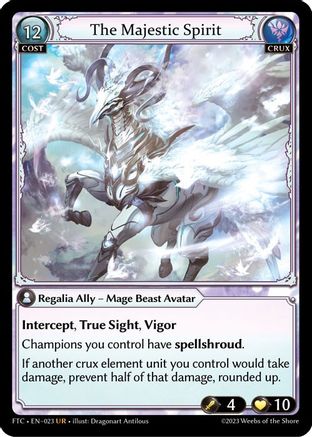 The Majestic Spirit (023) [Fractured Crown] Foil Grand Archive Single Weebs of the Shore