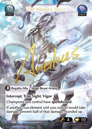 The Majestic Spirit (CSR) (023) [Fractured Crown] Foil Grand Archive Single Weebs of the Shore