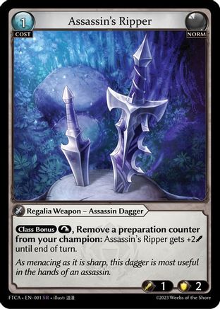 Assassin's Ripper (001) [Fractured Crown] Foil Grand Archive Single Weebs of the Shore