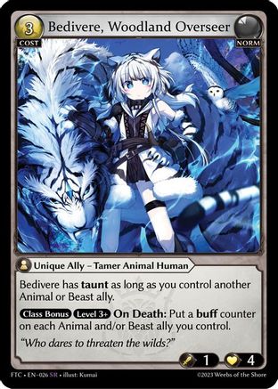 Bedivere, Woodland Overseer (026) [Fractured Crown] Grand Archive Single Weebs of the Shore