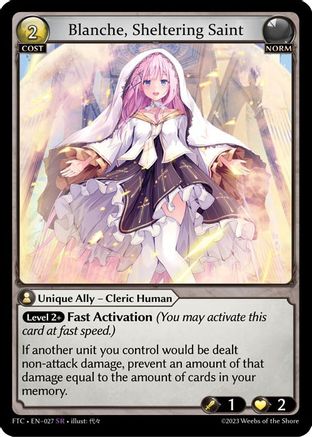 Blanche, Sheltering Saint (027) [Fractured Crown] Grand Archive Single Weebs of the Shore