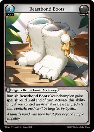 Beastbond Boots (003) [Fractured Crown] Foil Grand Archive Single Weebs of the Shore