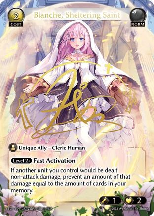 Blanche, Sheltering Saint (CSR) (027) [Fractured Crown] Foil Grand Archive Single Weebs of the Shore