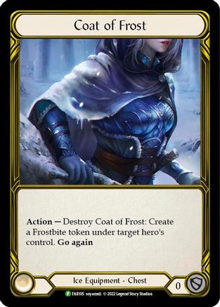 Coat of Frost (Golden) [FAB105] (Promo)  Cold Foil Flesh And Blood Single Flesh And Blood   