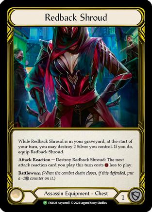 Redback Shroud (Golden) [FAB123] (Promo)  Cold Foil Flesh And Blood Single Flesh And Blood   