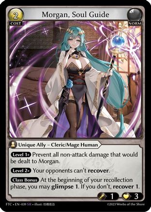 Morgan, Soul Guide (039) [Fractured Crown] Foil Grand Archive Single Weebs of the Shore