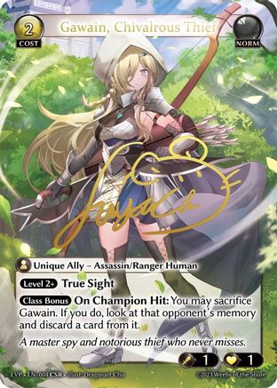 Gawain, Chivalrous Thief (CSR) (004) [Promotional Cards] Foil Grand Archive Single Weebs of the Shore