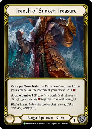 Trench of Sunken Treasure (Golden) [FAB125] (Promo)  Cold Foil Flesh And Blood Single Flesh And Blood   