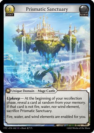 Prismatic Sanctuary (042) [Fractured Crown] Foil Grand Archive Single Weebs of the Shore