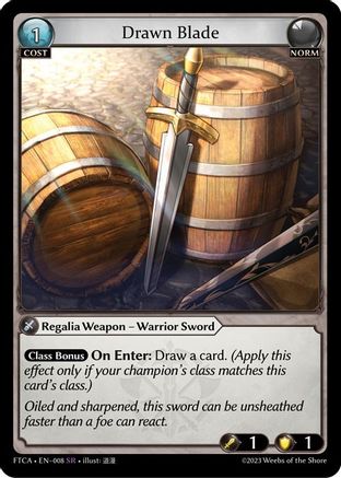 Drawn Blade (008) [Fractured Crown] Foil Grand Archive Single Weebs of the Shore