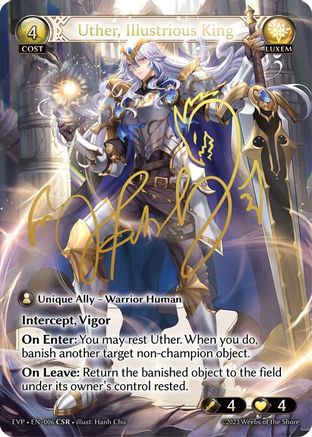 Uther, Illustrious King (CSR) (006) [Promotional Cards] Foil Grand Archive Single Weebs of the Shore