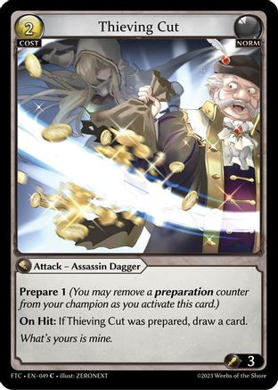 Thieving Cut (049) [Fractured Crown] Grand Archive Single Weebs of the Shore