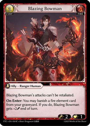 Blazing Bowman (050) [Fractured Crown] Grand Archive Single Weebs of the Shore