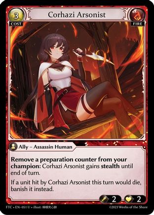 Corhazi Arsonist (051) [Fractured Crown] Grand Archive Single Weebs of the Shore