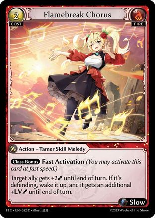Flamebreak Chorus (052) [Fractured Crown] Foil Grand Archive Single Weebs of the Shore