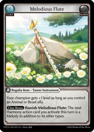 Melodious Flute (013) [Fractured Crown] Foil Grand Archive Single Weebs of the Shore