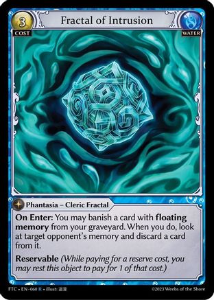 Fractal of Intrusion (060) [Fractured Crown] Foil Grand Archive Single Weebs of the Shore