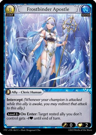 Frostbinder Apostle (063) [Fractured Crown] Foil Grand Archive Single Weebs of the Shore