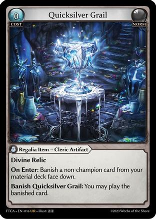 Quicksilver Grail (016) (016) [Fractured Crown] Foil Grand Archive Single Weebs of the Shore
