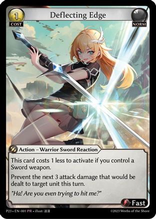 Deflecting Edge (080) [Promotional Cards] Grand Archive Single Weebs of the Shore