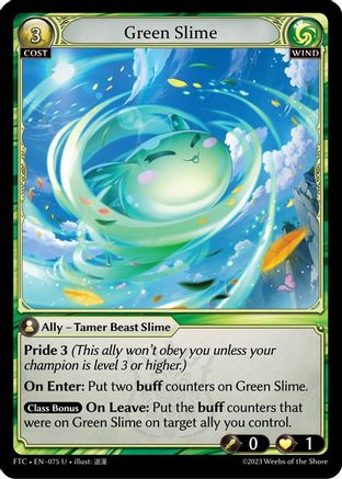 Green Slime (075) [Fractured Crown] Grand Archive Single Weebs of the Shore