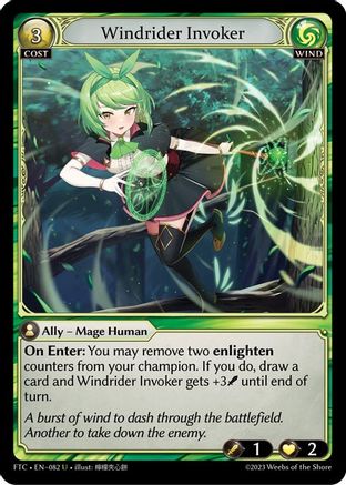 Windrider Invoker (082) [Fractured Crown] Grand Archive Single Weebs of the Shore