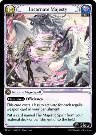 Incarnate Majesty (085) [Fractured Crown] Grand Archive Single Weebs of the Shore
