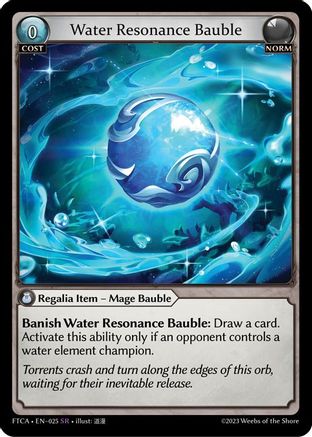 Water Resonance Bauble (025) [Fractured Crown] Foil Grand Archive Single Weebs of the Shore