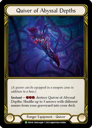 Quiver of Abyssal Depths (Golden) [FAB126] (Promo)  Cold Foil Flesh And Blood Single Flesh And Blood   