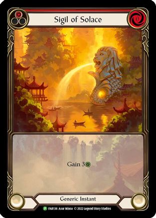 Sigil of Solace [FAB0136] (Promo)  Rainbow Foil Flesh And Blood Single Flesh And Blood   