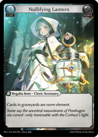 Nullifying Lantern (003) [Promotional Cards] Grand Archive Single Weebs of the Shore