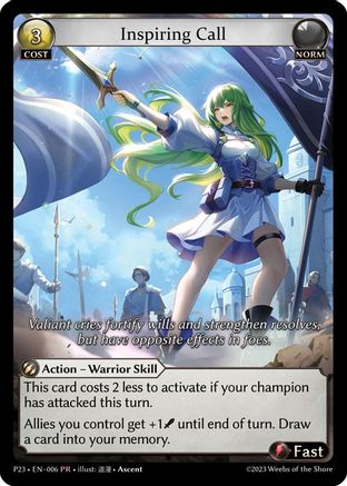 Inspiring Call (006) [Promotional Cards] Grand Archive Single Weebs of the Shore