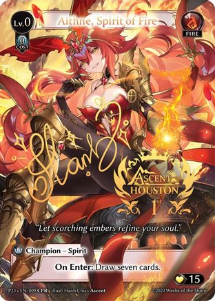 Aithne, Spirit of Fire (CPR) (009) [Promotional Cards] Foil Grand Archive Single Weebs of the Shore