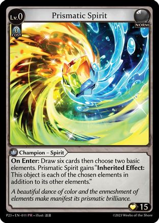 Prismatic Spirit (011) [Promotional Cards] Grand Archive Single Weebs of the Shore