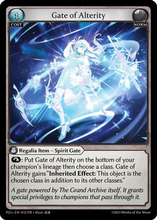 Gate of Alterity (012) [Promotional Cards] Grand Archive Single Weebs of the Shore