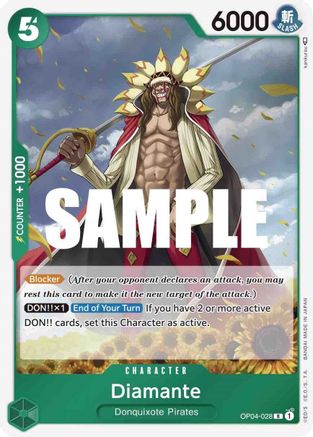 Diamante (OP04-028) [Kingdoms of Intrigue] Foil One Piece Single Bandai