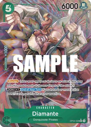 Diamante (Alternate Art) (OP04-028) [Kingdoms of Intrigue] Foil One Piece Single Bandai