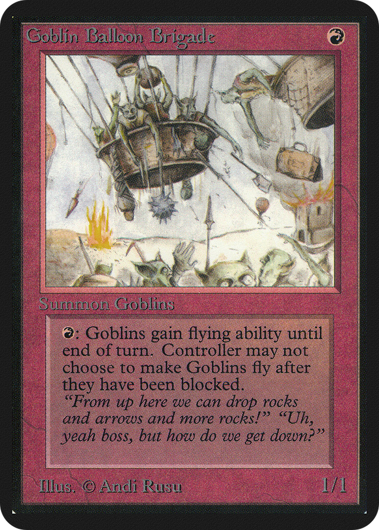 Goblin Balloon Brigade (LEA-) [Oldschool] Limited Edition Alpha MTG Single Wizards of the Coast