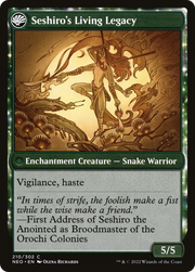 Tales of Master Seshiro // Seshiro's Living Legacy (NEO-210) [Kamigawa: Neon Dynasty] Foil MTG Single Wizards of the Coast