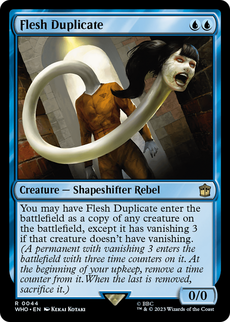 Flesh Duplicate (WHO-044) [Doctor Who] Foil MTG Single Wizards of the Coast