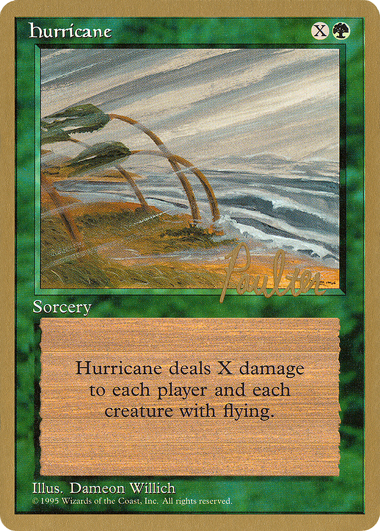 Hurricane - 1996 Preston Poulter (4ED) (WCD-) [Misc] Pro Tour Collector Set MTG Single Wizards of the Coast